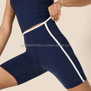 <b>Women's</b> Active FormFlex Casual High Waist 6\" Biker <b>Shorts</b> Buttery Soft & Breathable with Contrast Trim Elastic Waist Closure - Product Image 4