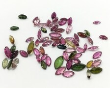 Lot de pierres précieuses naturelles multi-tourmalines taille marquise pour la création de bijoux, ensemble de bagues et pendentifs pour la fabrication de bijoux raffinés - Product Image 1