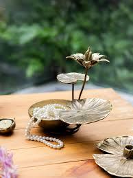 Florero de Latón con Forma de Flor de Loto, Elegante Centro de Mesa Decorativo para el Hogar y la Oficina - Product Image 6