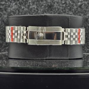 Reloj de Lujo para Hombre, de Acero Inoxidable, Mecánico Automático, Esfera Azul, Números Romanos, Bisel Estriado, Jubilee, Reloj de Pulsera para Negocios - Product Image 4