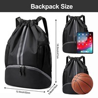 Sac à dos de sport et de gym en toile, grande capacité 30-40L, pour le fitness, les voyages, avec compartiment à chaussures, football, basketball, camping, école