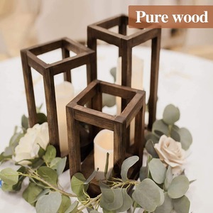 <b>Wooden</b> <b>Table</b> Candle Stand <b>Rustic</b> Home Decor Wedding <b>Dining</b> Centerpiece Holder - Product Image 5
