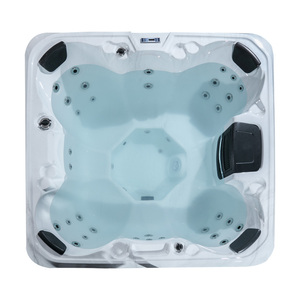 Nuovo Balboa in acrilico per 6 persone con controllo esterno idromassaggio vasca idromassaggio Free Standing per adulti funzione di massaggio in pietra quadrata in plastica - Product Image 3