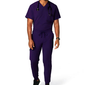 Ensemble de blouses et pantalons de jogging pour hommes, 100 % coton tissé, personnalisable avec logo, pour usage hospitalier - Vente en gros OEM - Product Image 1
