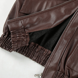 Chaqueta de Cuero Genuino para Mujer, Transpirable, Personalizada al por Mayor, con Logotipo Bordado, Estilo Motero, Ropa Exterior de Moda para Motocicleta, OEM - Product Image 5