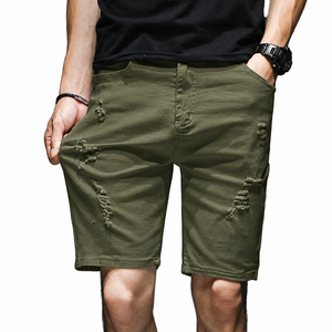 Pantalones Cortos de Mezclilla Desgastados Personalizados para Hombre, Pantalones Cortos de Verano, Pantalones Cortos Negros de Moda Casual para Hombre - Product Image 3