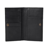 Porte-passeport en cuir pleine fleur de vache, motif floral western, fait main, avec fermeture éclair et porte-cartes, collection Black Knight