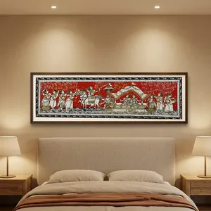 Décoration Murale Artisanale Indienne pour Cérémonies Divines - Origine Orissa - Idéale pour Intérieur et Salon - Product Image 5