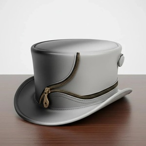 Sombrero de Copa de Cuero Personalizado, Diseño Clásico de Corona Alta para Colecciones Promocionales, Etiquetas de Moda y Suministro al por Mayor - Product Image 1