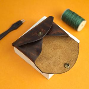 Minimalist One Piece Leather <b>Wallet</b> Stitchless Design Genuine Leather Slim Card <b>Holder</b> Custom Brand Logo LSSW-0042 - Product Image 2