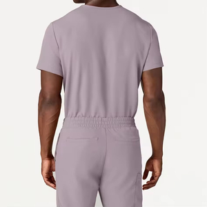 New Fashion Unisex <b>Doctor</b> Medical Scrub Suits Breathable Denim Canvas Custom Scrubs <b>Sets</b> - Product Image 4
