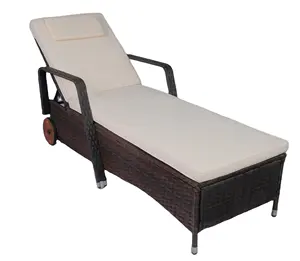 Tumbona de plástico y madera para piscina, muebles de exterior, silla de salón para el sol, silla de playa de acero inoxidable, superficie de embalaje moderna