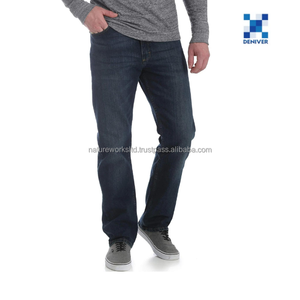 Jeans exportables fabricant conception en douane coupe régulière droite hommes jeans vêtements hommes taille haute grande taille hommes jeans BD - Product Image 1
