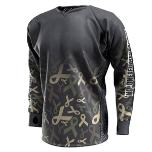 Maillot de paintball gonflable bleu personnalisé, housse de canon de paintball à manches longues, design par sublimation pour vêtements de jeu de tir en extérieur - Product Image 1