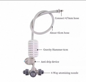 Buse de brumisation supérieure pour élevages de poulets, humidificateur de serre en plastique, raccords d'irrigation par pulvérisation, anti-stress thermique - Product Image 1
