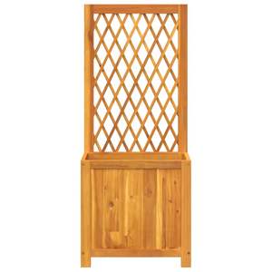 Solid Wood Acacia 21.7"x11.6"<b>x52</b>" Planter with Trellis Elegant Outdoor Fencing Trellis & Gates - Product Image 4