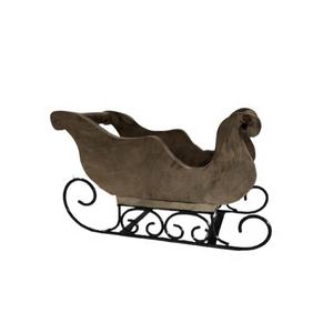 Chariot de père noël en aluminium et en bois de haute qualité cadeaux décoratifs de table de noël faits à la main - Product Image 4