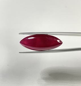 Mejor Precio, Gema de Rubí Cabujón 100% Natural, Rojo Rosado, 32.61 Quilates, Corte Marquesa, Tratada Térmicamente, Piedra de Nacimiento de Julio para Joyería - Product Image 3