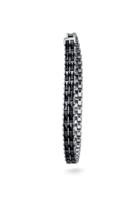 Pulsera de Cadena de Pirámide de Tungsteno Chapada en Rodio Negro para Hombre, Diseño de Eslabones Clásico Minimalista, Uso Diario - Product Image 6