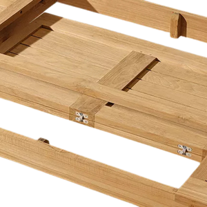 Mesa de Comedor Extensible Clásica para Exteriores, Madera de Teca Sólida, Extensión de Hoja de Mariposa, Muebles Duraderos para Patio, Jardín y Resort - Product Image 3