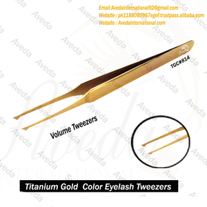 Pince à cils à pointe en fibre pour extensions de cils volume, avec logo personnalisé, impression dorée, marque privée - Product Image 5