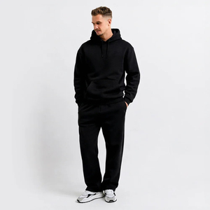 Custom 100%cotton Fleece Winter Mens <b>Joggers</b> Sets Blank Sweat Suits Long Sleeve Thick 2 Piece Tracksuits for Men - Product Image 1