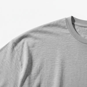 Custom Heavyweight Men's Oversized Knitted Cotton Anti-Pilling Acid Wash Vintage Drop Shoulder Blank Streetwear T-<b>Shirt</b> OEM - Product Image 4