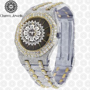 Montre de luxe Charm_Jewells en acier inoxydable, boîtier rond de 40 mm, mouvement mécanique analogique, verre lumineux, vintage, unisexe - Product Image 2
