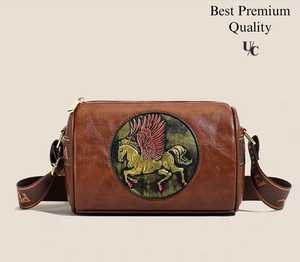 Bolso de Hombro Casual Cuadrado para Mujer, con Adornos de Perlas y Bordado de Elefante, de Cuero de Alta Calidad, Tipo Mensajero para Bodas - Product Image 1