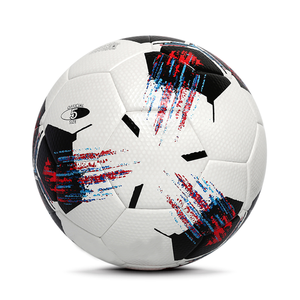 Balón de fútbol para exteriores, duradero, profesional, tamaño 5 para adultos, de alta calidad, con estampado de rayas coloridas, ligero y ecológico. - Product Image 4