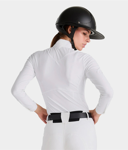 Camisa de Equitación Profesional para Mujer, Transpirable, Ligera, de Manga Corta, Personalizable OEM - Product Image 2