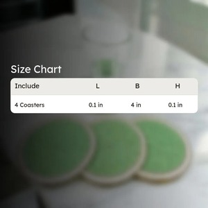 Sous-verres ronds faits à la main avec perles, vert et blanc, style bohème, napperons et dessous de plat - Product Image 5