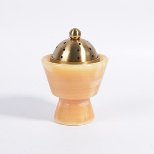 Brûleur d'encens Oud Mabkhara arabe de luxe avec finition contemporaine en résine et métal, encensoir traditionnel au charbon de bois pour Bakhoor - Product Image 2