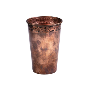 Verre à eau en cuivre à motif gaufré pour la cuisine, le bar, le whisky et le vin – En vente - Product Image 2