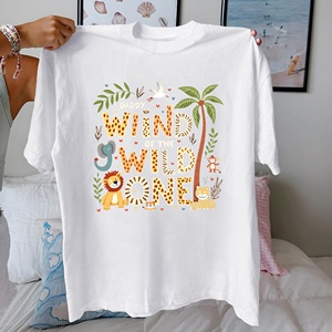 Animal Daddy of the wild one t-shirt pour femme en pur coton coupe confortable - Product Image 4