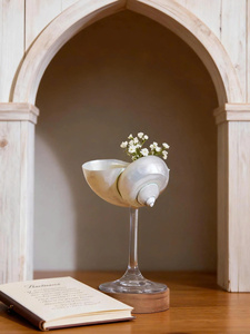 Verres à cocktail en coquillages faits à la main – Verres à vin en coquillages – Articles de bar côtiers uniques – Décoration de mariage sur la plage sur mesure - Product Image 2