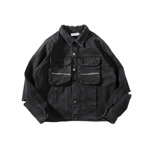 Veste en jean premium pour homme, classique, boutonnée, décontractée, conçue pour un confort quotidien, les voyages et un style intemporel - Product Image 4