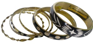 Ensembles de bracelets fantaisie ANEES HANDICRAFTS en laiton plaqué or avec pierres en résine et motifs de paix, pour femmes, mariage, romantique - Product Image 6