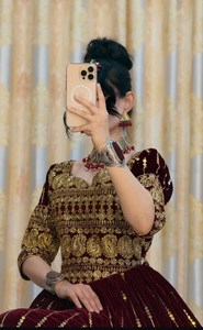 Customized Afghan Kuchi <b>Dress</b> Women Heavy Embroidery Velvet Fabric Afghan <b>Dress</b> Knee-Length Long Sleeves Breathable Casual <b>Dress</b> - Product Image 3