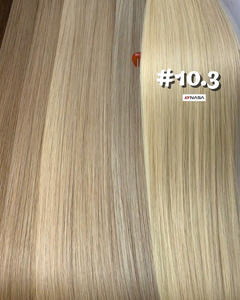 Vente en gros d'extensions de cheveux humains vierges 100% droits et soyeux non transformés NASA couleur marron brut double extrémités dessinées style vague naturelle - Product Image 1