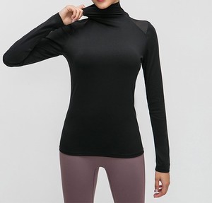 <b>Women's</b> Lightweight <b>Compression</b> T-Shirt-Solid Color Four-Way Stretch Crew Neck Custom Logo Soft Fabric for Fitness/Yoga - Product Image 5