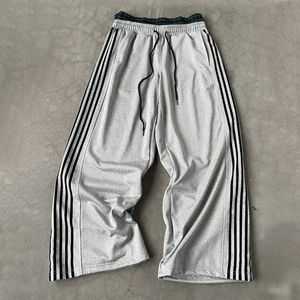 Pantalones Deportivos Casuales de Cintura Media para Hombre, Anchos y Holgados, Transpirables, con Doble Raya, Tallas Grandes, OEM, Venta al Por Mayor - Product Image 1