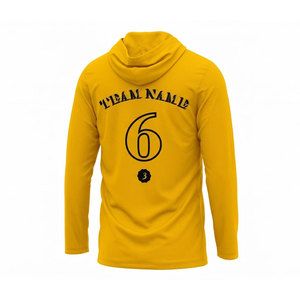 Sudadera con Capucha de Baloncesto de Manga Larga, Transpirable, Amarilla, de Alto Rendimiento, al por Mayor, OEM - Product Image 4