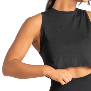 Custom Womens Crew Neck Seamless Crop Tank <b>Top</b> Sleeveless Gym Workout Fitness Yoga Activewear Breathable OEM - Product Image 3