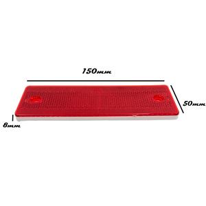 Adhesivo rojo rectangular, pequeño, reflector - Product Image 2