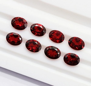 พลอยโกเมนสีแดงทรงรีเจียระไนแบบธรรมชาติ ขนาด 6x4 ถึง 7x9 มม. ขายส่งจำนวนมากสำหรับทำเครื่องประดับ - Product Image 5