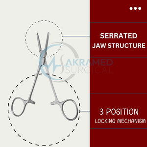 Hémostat médical de qualité pour moustiques, droit, manipulation confortable, finition de précision - Product Image 6