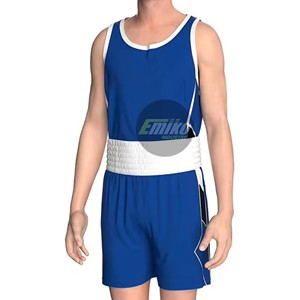 Uniforme de boxeo personalizado para entrenamiento, práctica en el gimnasio, sesiones de artes marciales, ropa deportiva, pantalones cortos y top sin mangas a juego. - Product Image 1