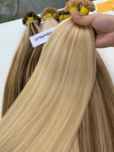Extensiones de cabello de punta plana de queratina de fábrica de Vietnam colores de piano Premium extraídos dobles al por mayor precio de fábrica cabello a granel - Product Image 2