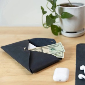 Portefeuille Chic en Cuir Lisse, Pochette Longue de Voyage, Pochette à Monnaie Élégante, Porte-Cartes Minimaliste pour Billets - Product Image 3